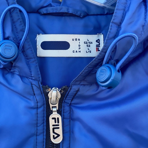 Men's FILA Colorblock Windbreaker Hoodie Jacket L - Picture 7 of 9